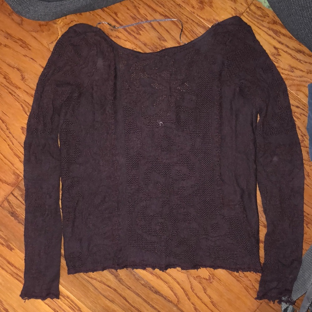 Free people open back sweater